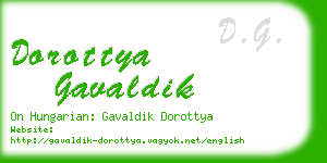 dorottya gavaldik business card